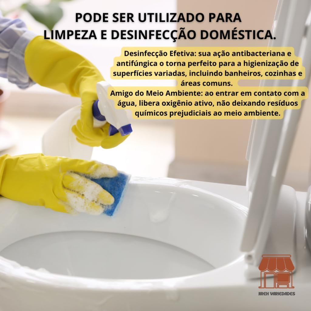 Percarbonato de Sódio Removedor de Manchas com Base de Percarbonato de Sódio e Multiuso de Limpeza Eficiente, Econômico Versátil para Lavanderia Limpeza Geral (Design Embalagem pode sofrer variações)