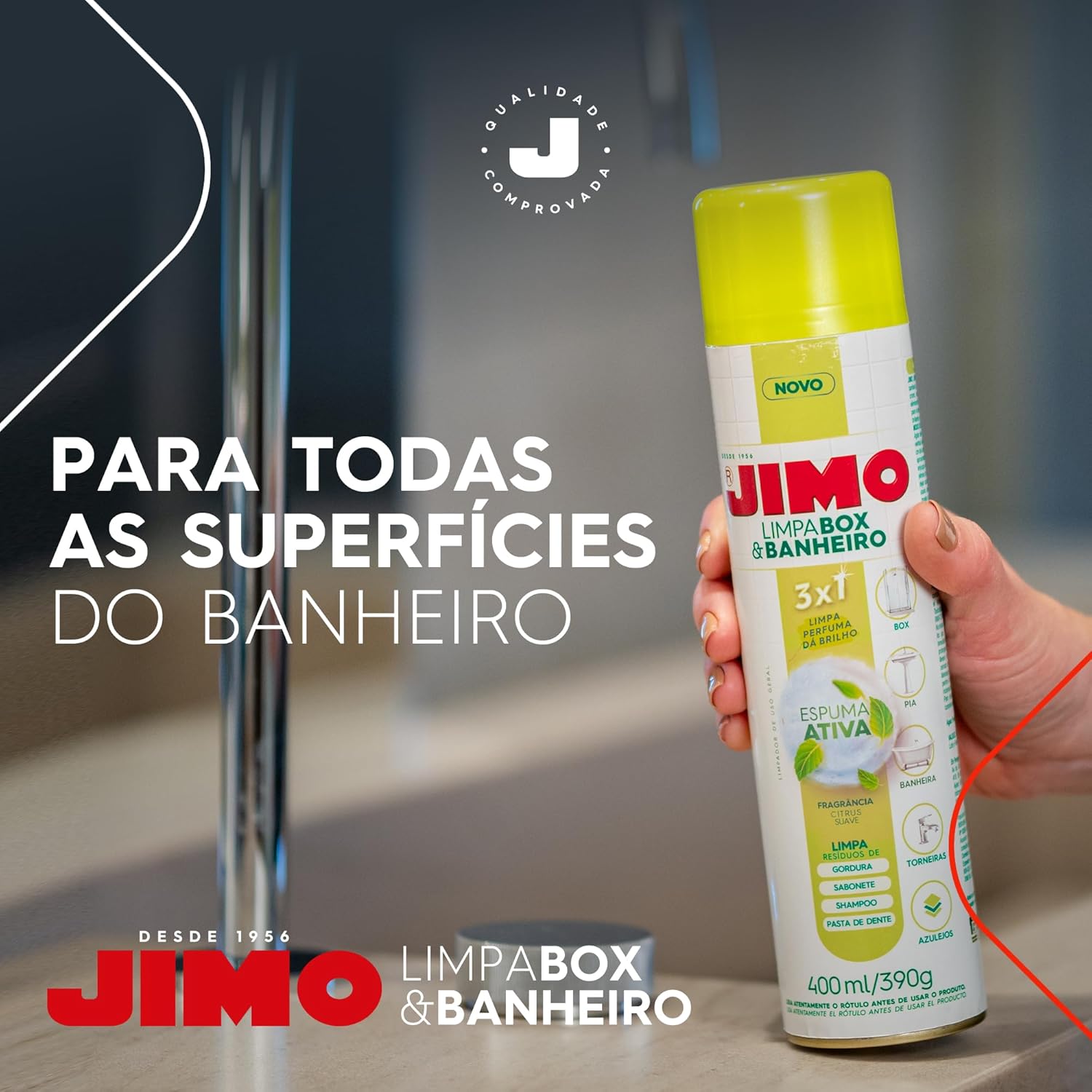 Limpador Jimo com Espuma Ativa Limpa, Perfuma e Dá Brilho