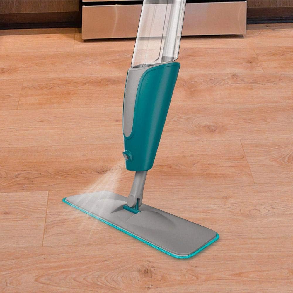 Mop Spray com Dispenser 400ml e Refil de Microfibra Lavável
