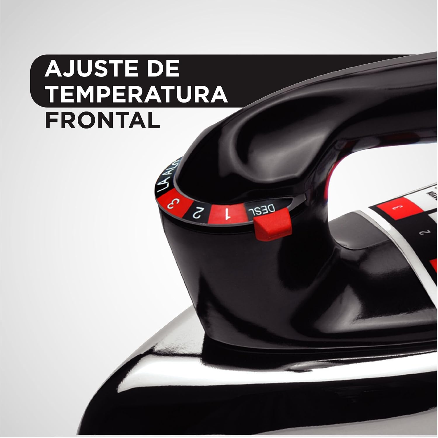BLACK+DECKER Ferro de Passar Roupa a Seco, Metálico Preto, Modelo VFA1110XM6, 220V
