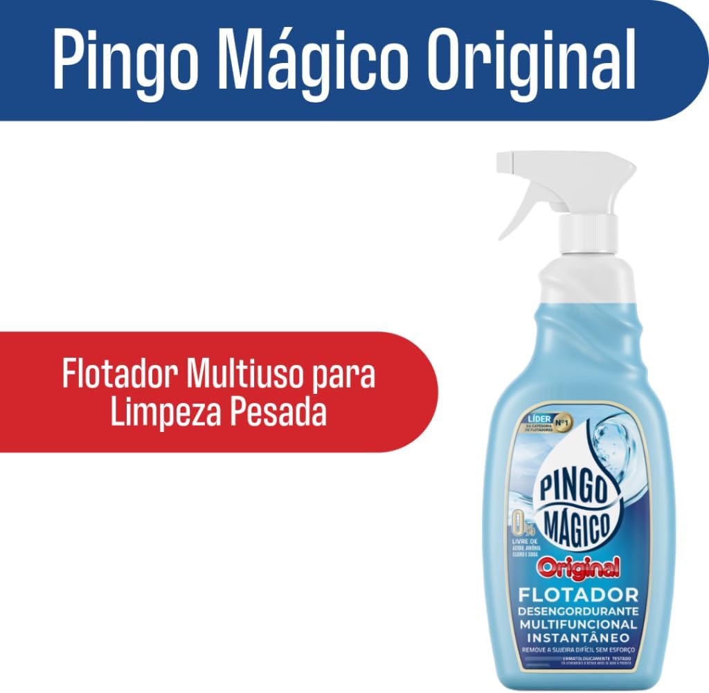 Pingo Mágico Limpa Box E Vidros Flotador Multiuso 500ml