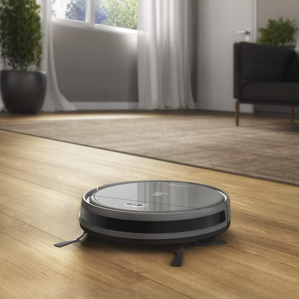 Aspirador de po robo Electrolux 2h20min controle remoto base carregamento bateria longa duração automatico varre aspira passa pano ERB30 bivolt preto sensor antiqueda