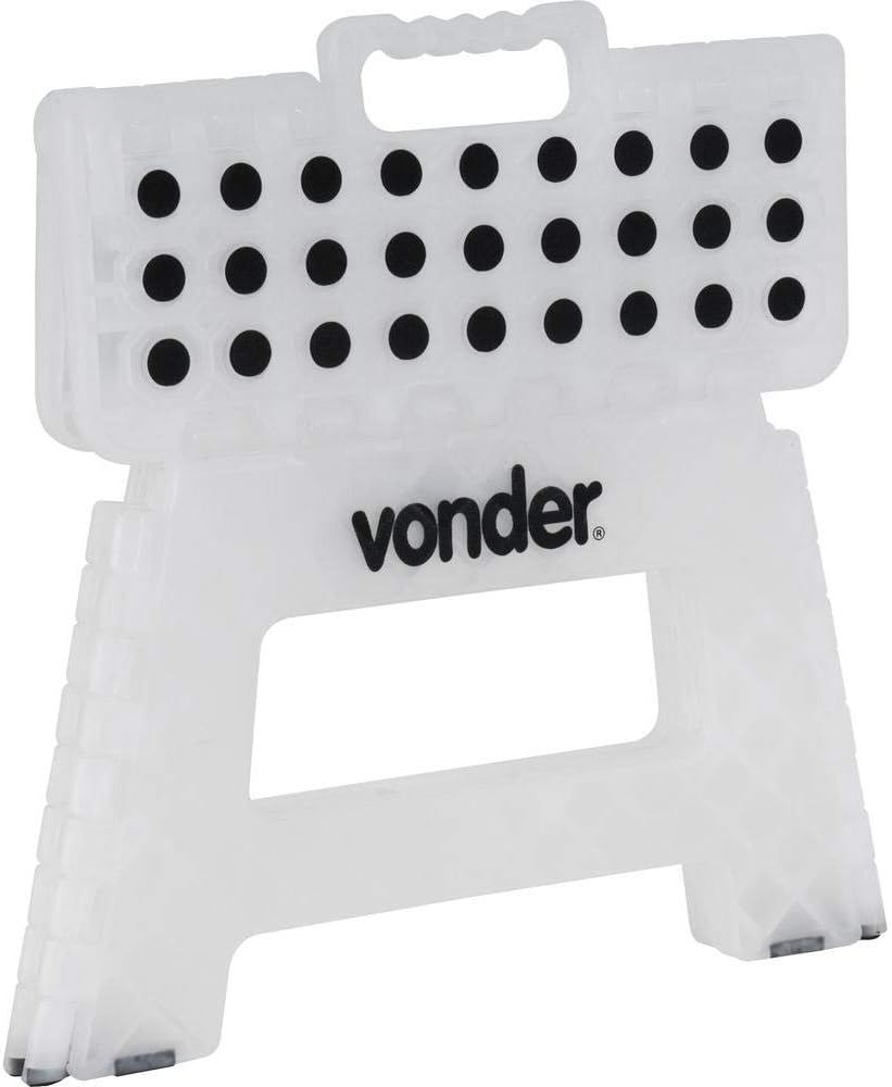 Vonder, Banqueta Plástica Dobrável, Branca, Altura 220 Mm