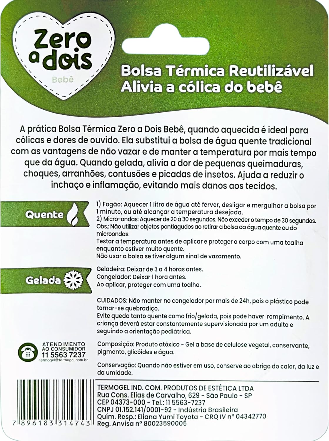 Bolsa Térmica de Gel Quente e Fria