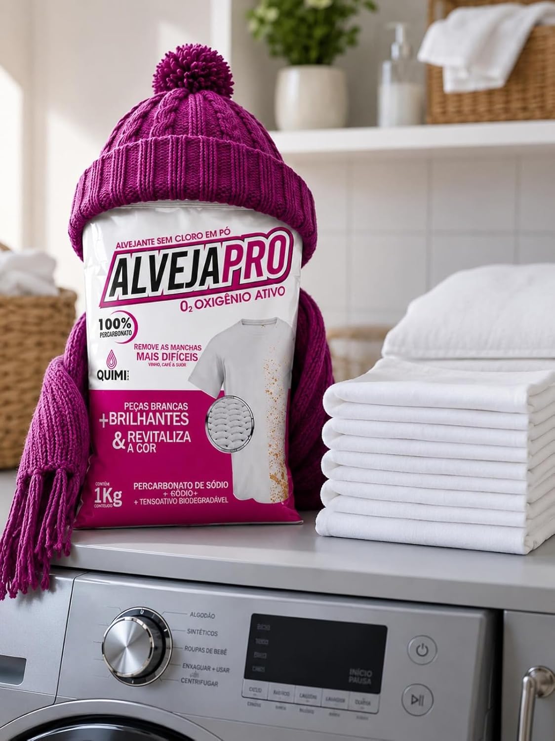 Percarbonato de Sódio 100% Puro Alvejapro – Removedor de Manchas e Multiuso de Limpeza (Embalagem pode ter variações)