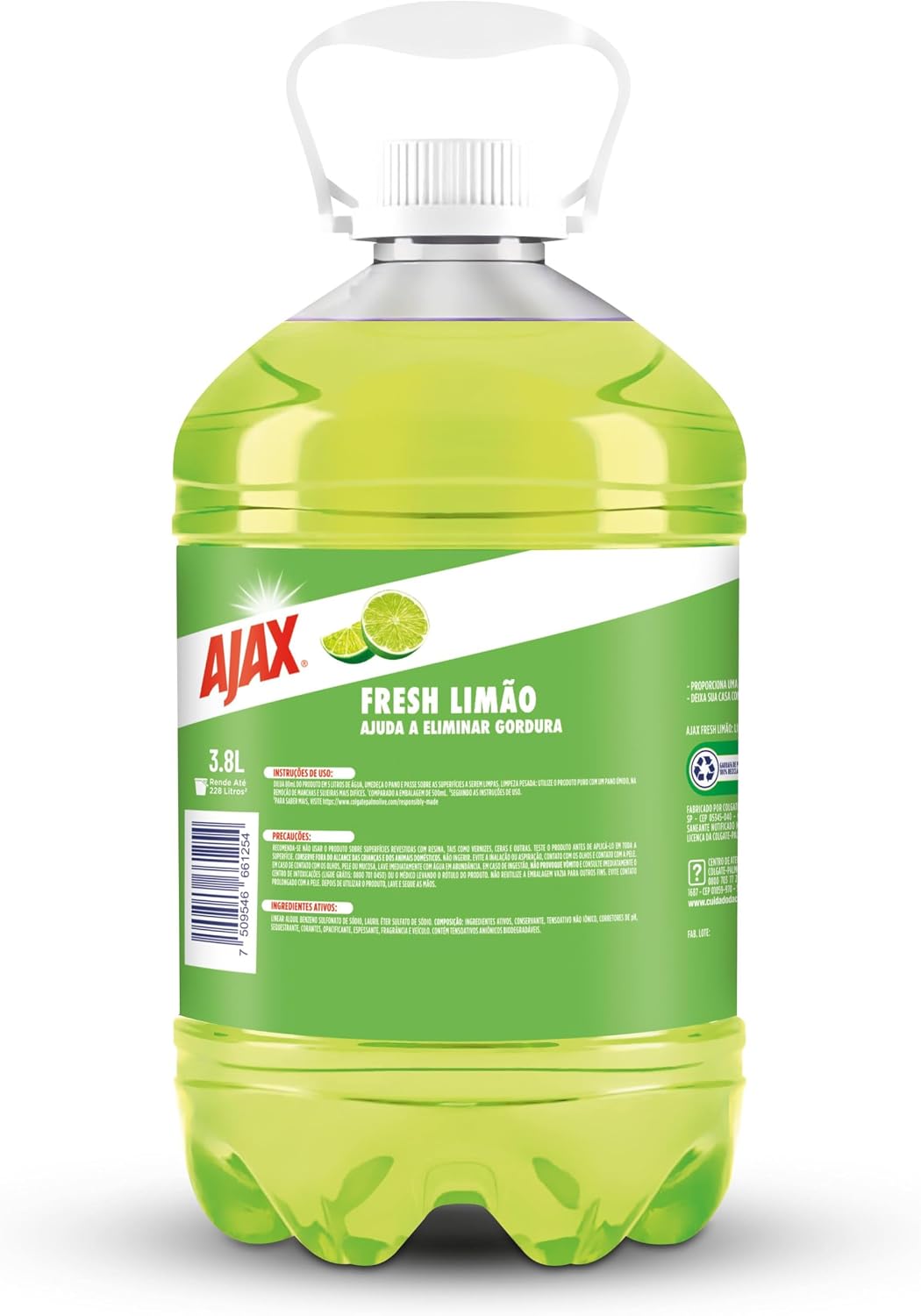 Limpador Ajax Fresh Lemon 3,8L Tamanho Família