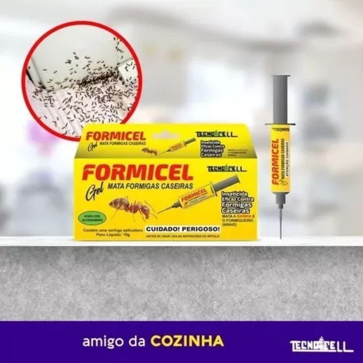 Mata Formiga Formicel em Gel Seringa de 10 gr