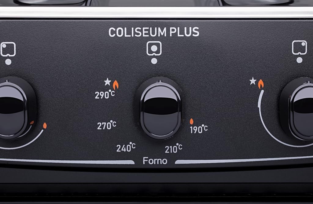 Fogão Atlas 4 bocas preto com forno limpa fácil Coliseum Plus - Forno 50l