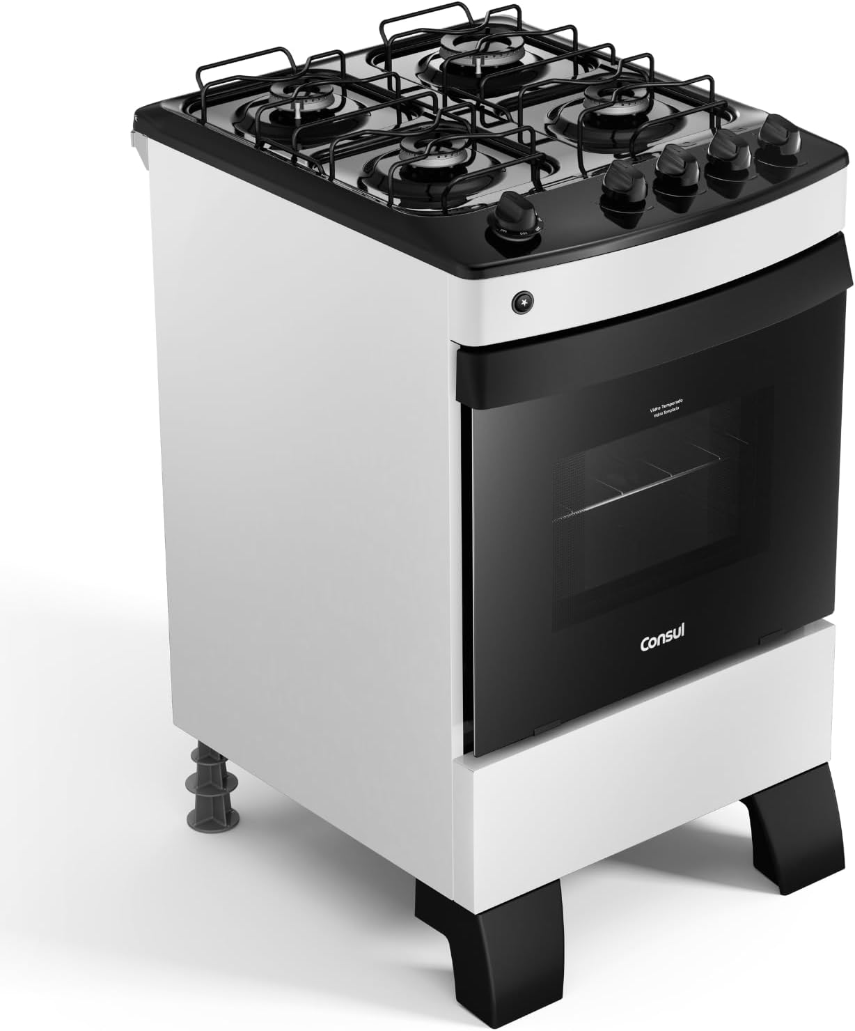 Consul Fogão Consul 4 bocas Branco com mesa esmaltada - CFO4ZAB Bivolt