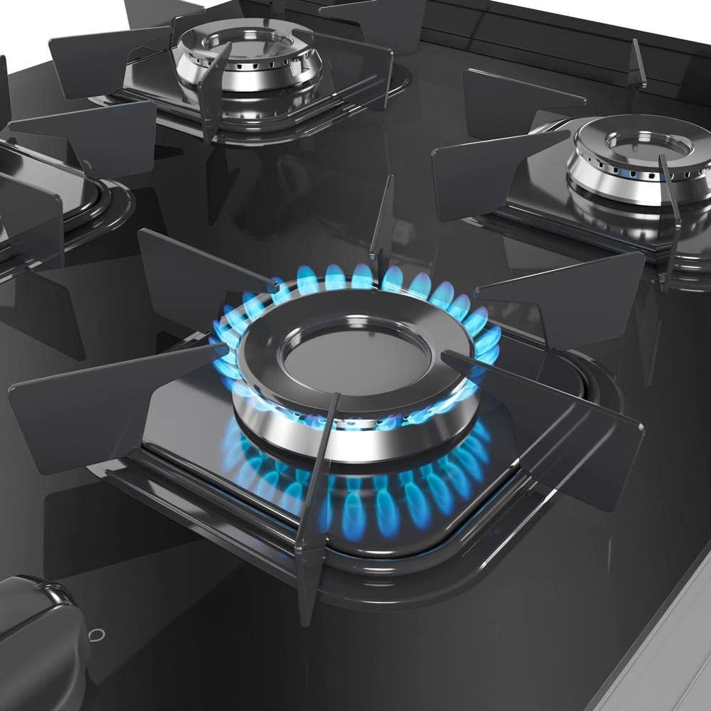 Fogão 5 Bocas Mesa de Vidro Temperado com Ultra Chama 3700W