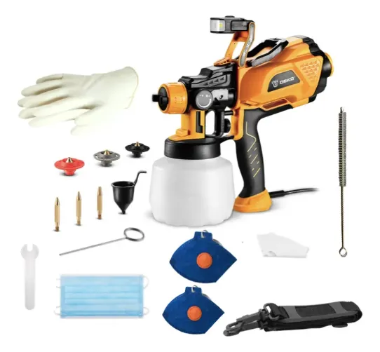 Pistola de Pintura HVLP Deko 600W LED 1,2L 3 Bicos 127/220V