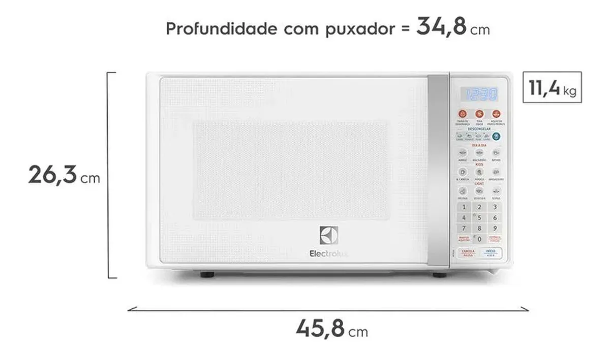 Micro-ondas MTO30 20L Com Função Tira Odor e Descongelar - Bivolt 110V/220V