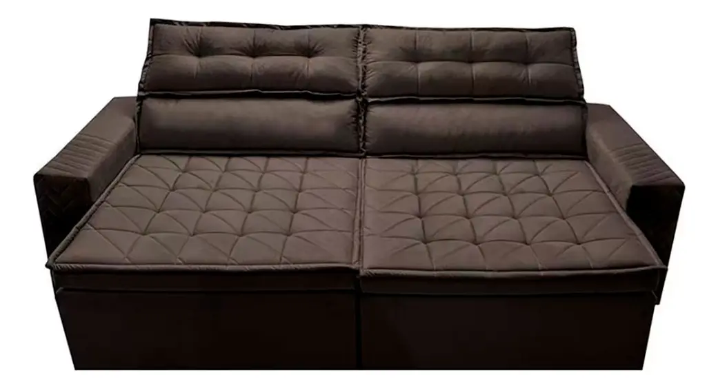 Sofá 3 Lugares Cama Inbox Belém Retrátil/reclinável Caf