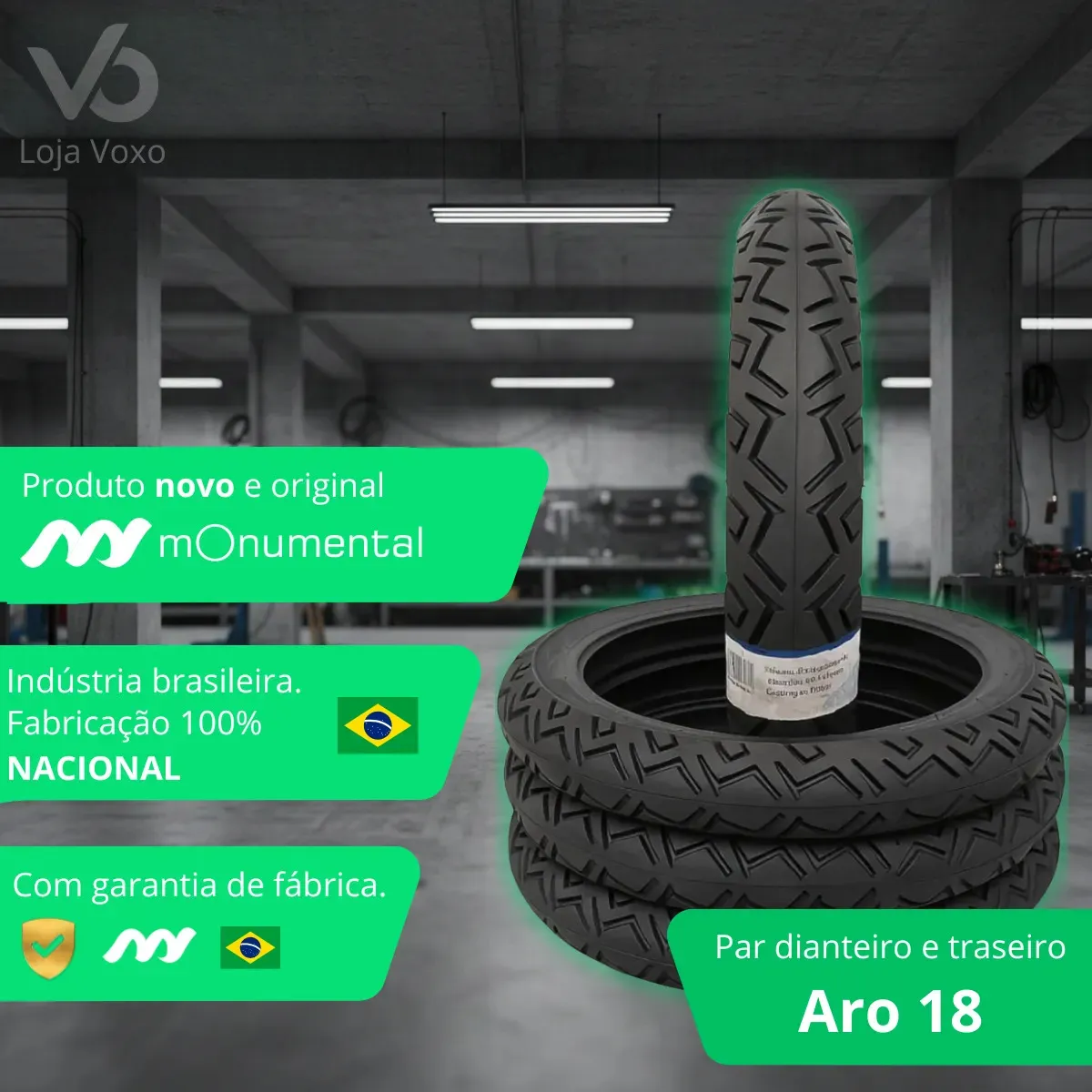 Par Pneu Traseiro 90/90-18 + Dianteiro 2.75/18 Uso Com Câmara Ideal Para Moto Cg Titan Fan Start 160 150 125 Factor Fazer Zero Monumental