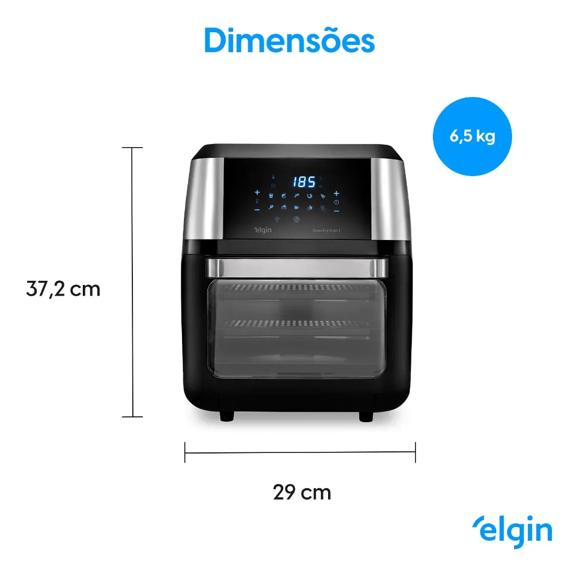 Fritadeira Forno Oven Fry 4 Em 1 Elgin 12l - Bivolt 110V/220V