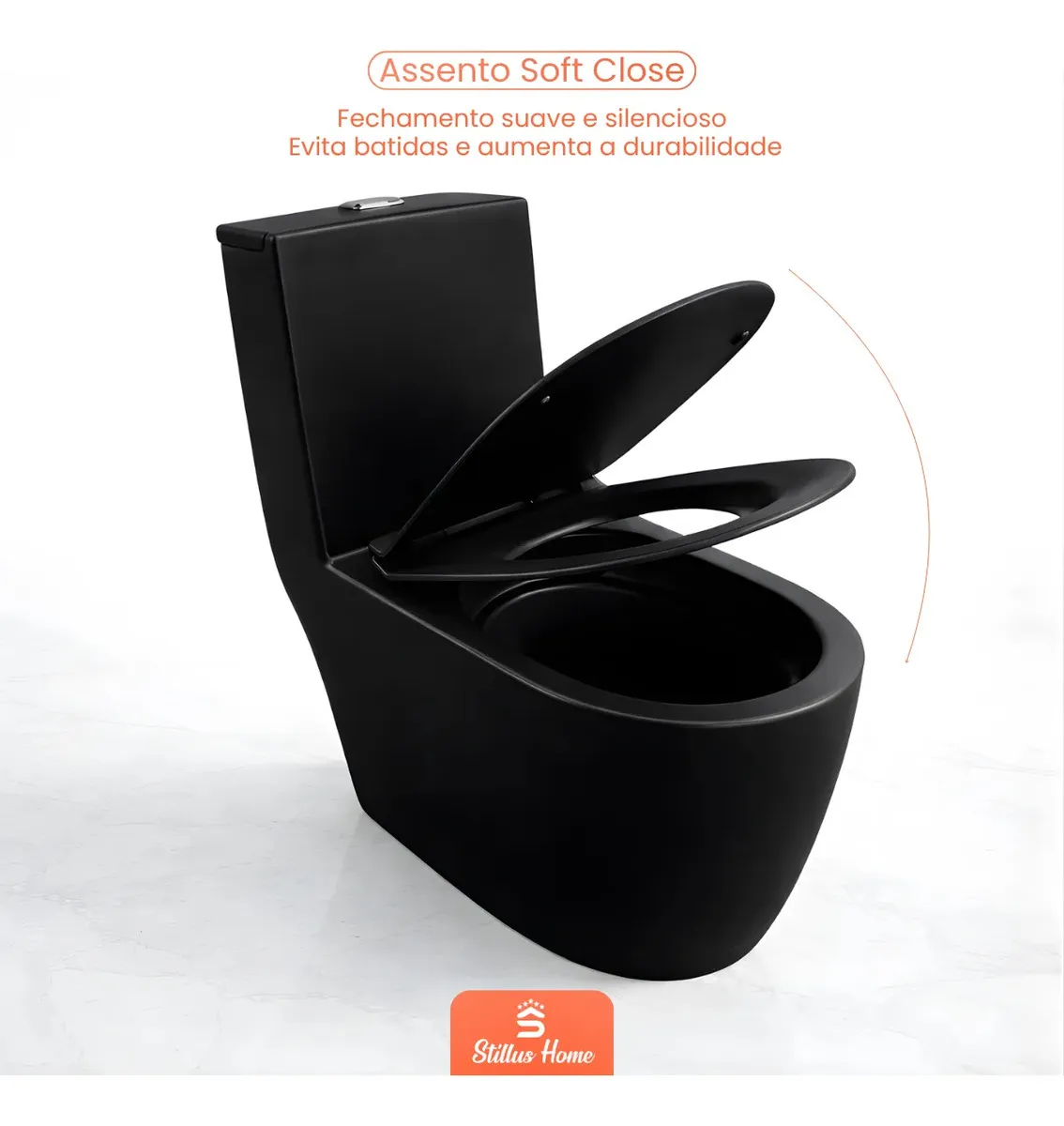 Vaso Sanitario Monobloco Caixa Acoplada Budapeste Preto