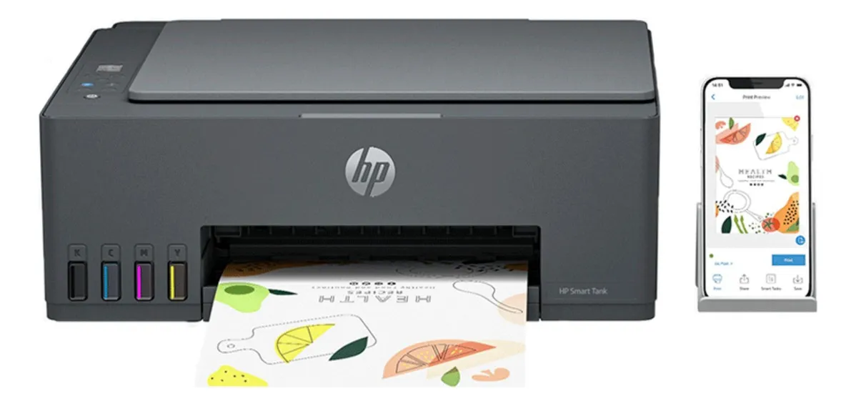 Impressora Multifuncional HP Smart Tank 584 - Preta