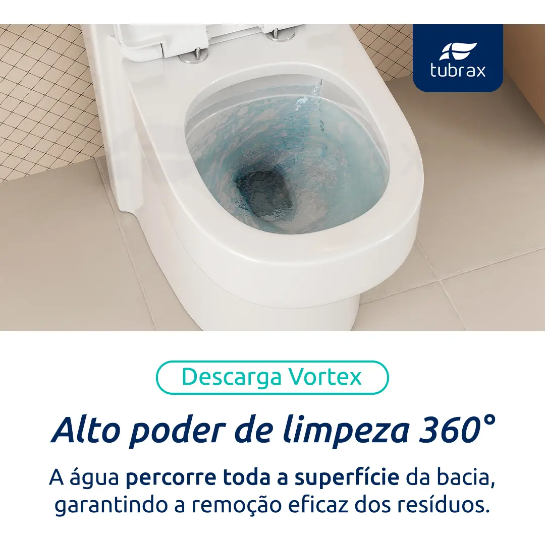 Vaso Sanitário Monobloco Caixa Acoplada Privada Completo Cor Branco