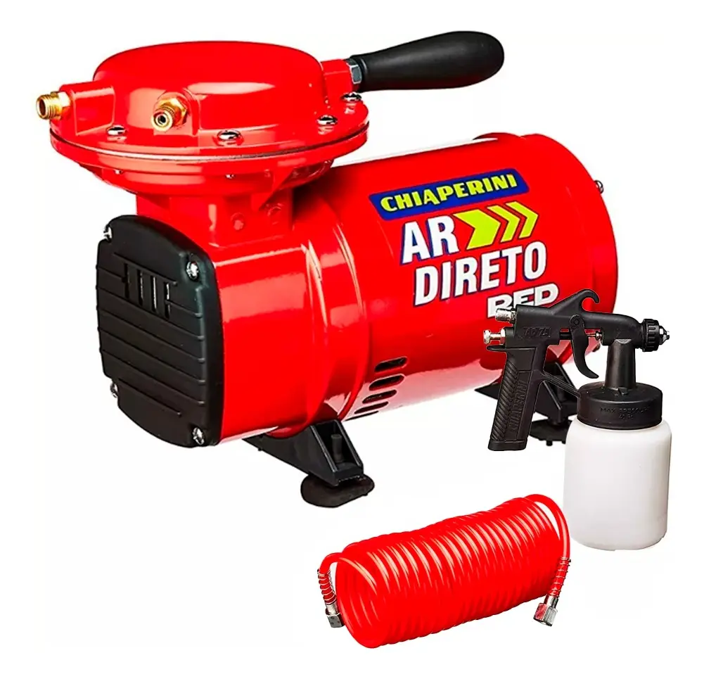 Compressor de Ar Portátil Chiaperini Ar Direto RED 0.34hp 40psi