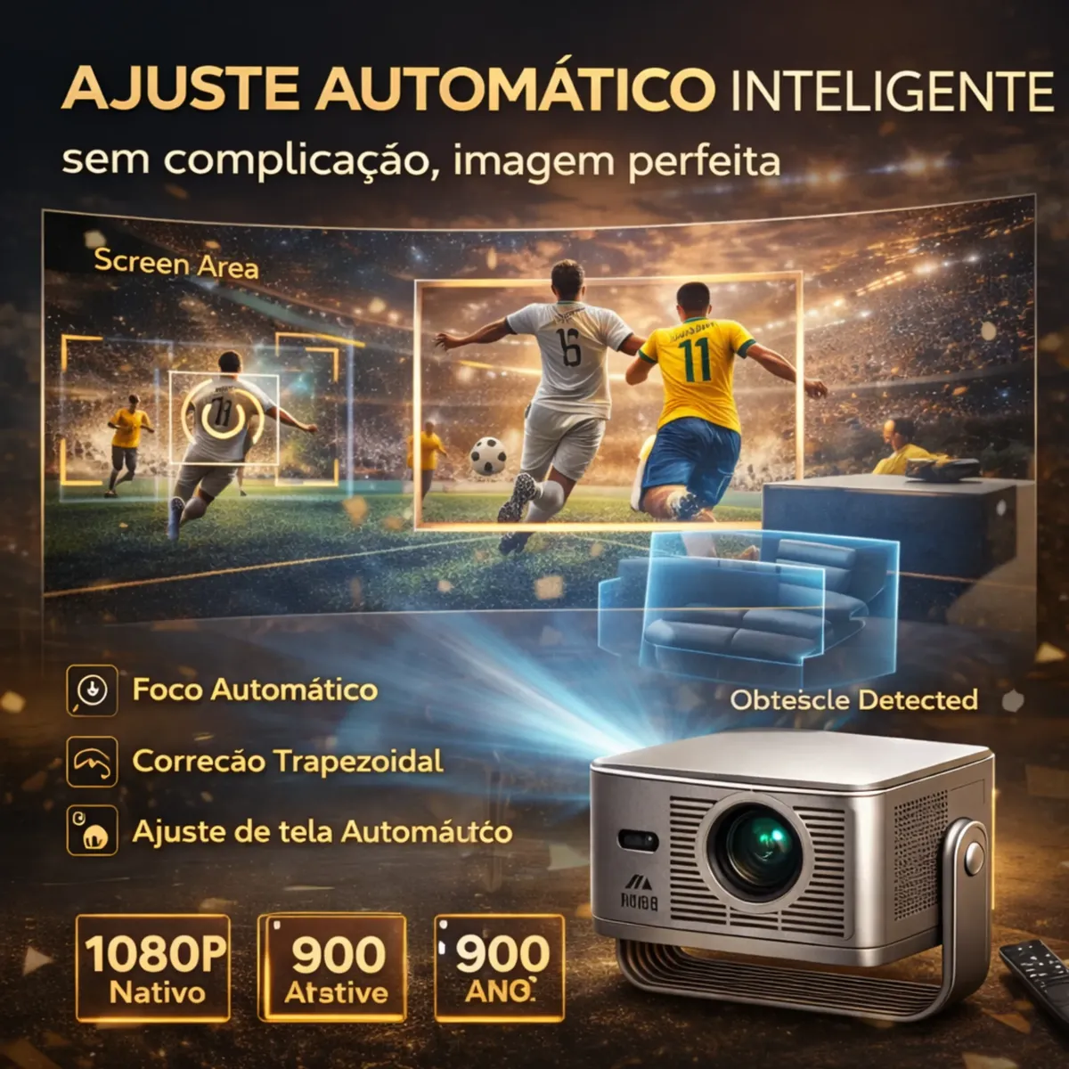 Mini Projetor Smart Portátil Hy350 8k Android Bluetooth 110v